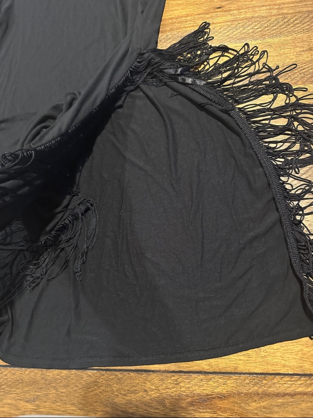 Black Fringe Sleeveless Tunic - Picture 4 of 4